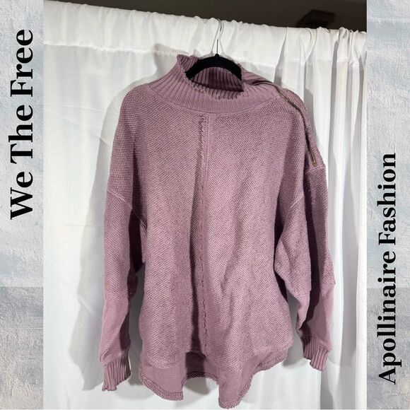 WE THE FREE ZIP THE SWEAT SWEATER IN LAVENDER LARGE NEW - Picture 1 of 4